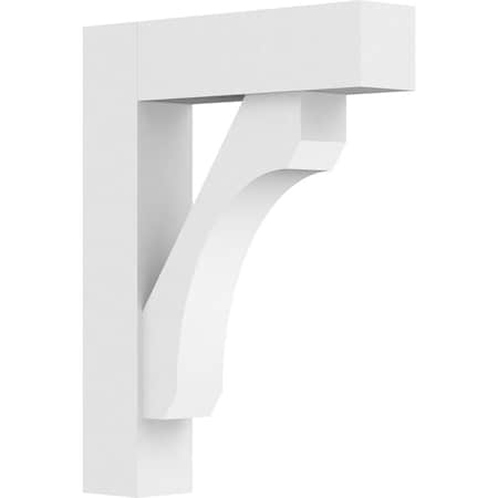 Ekena Millwork Standard Legacy Architectural Grade PVC Bracket With Block Ends, 3"W x 14"D x 18"H BKTP03X14X18LEC05